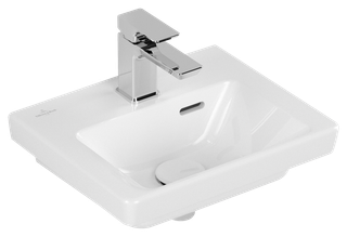 V&B Handwaschbecken Subway 3.0 37x30,5cm, eck., m HL/mit ÜL, we C-plus