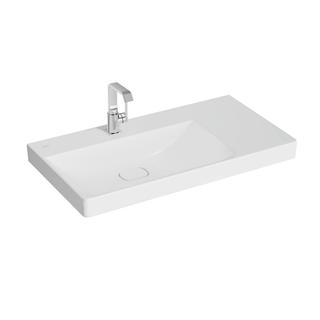 VitrA WT asymmetrisch New Metropole 90x47cm, Be L, Ab R, ew. V, o. ÜL.Schl.
