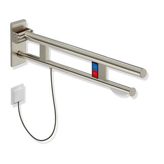 HEWI Stützklappgriff System 900 PVD Duo Halt. + E-Spül./Funktionst., L, 912mm, n