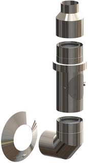 ATEC AW-Basisset PolyClassic +Iron/White DN 100/150, Nutzl 575mm, PP, ES blank