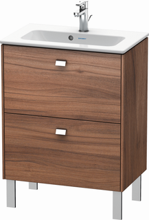 Duravit WT-Unterschrank Brioso Compact 62x38,9cm, chr/Nussb Nat, 2 Ausz., steh.