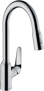hansgrohe Spültisch-Einhebelmischer 220 Focus M42 mit Ausziehbrause, 2jet, sBox