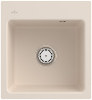 V&B bündige Spüle Subway 45 XS Flat m Ablaufgarnitur, Handbetätigung, ivory