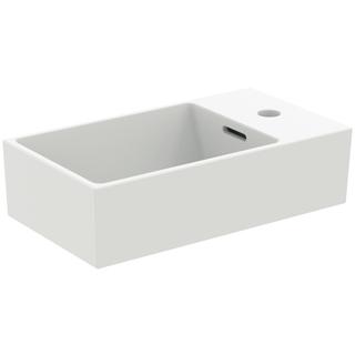 IS Handwaschbecken Extra 45x25x15cm, 1 Hahnl. re, m ÜL, seidenw