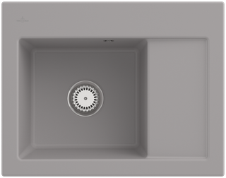 V&B Spüle Subway 45 Compact li, m Abl.garn, Hand., fossil C-plus