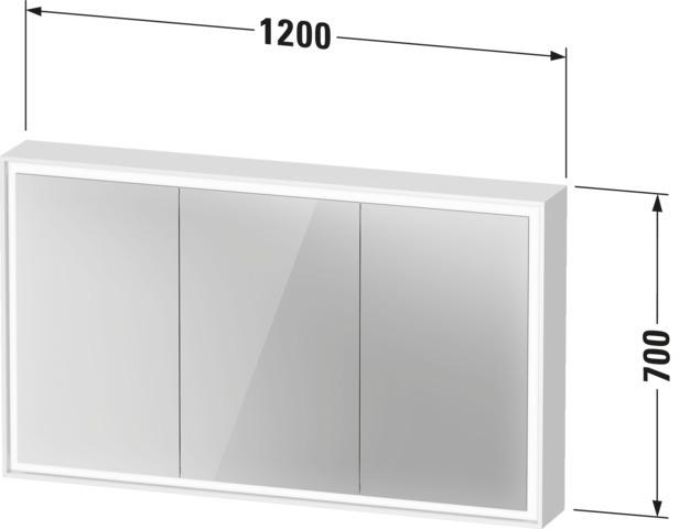 Artikelbild 7 des Artikels „Duravit Spiegelschrank L-Cube 120x70x15,5cm, we. ma, Türanschl. re/li 120 x 70 x 15,5 cm | weiß matt“