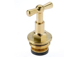 Bender Oberteil 1201 Messing-CR pol., DN 25, halbverd., m Kn.