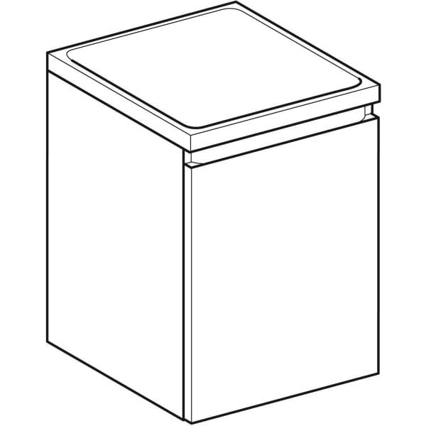 Artikelbild 2 des Artikels „Geberit Seitenschrank Renova Plan 40x55x44,5cm, 1 Lade, Nussb, F. strukt. nussbaum, Folie strukturiert“