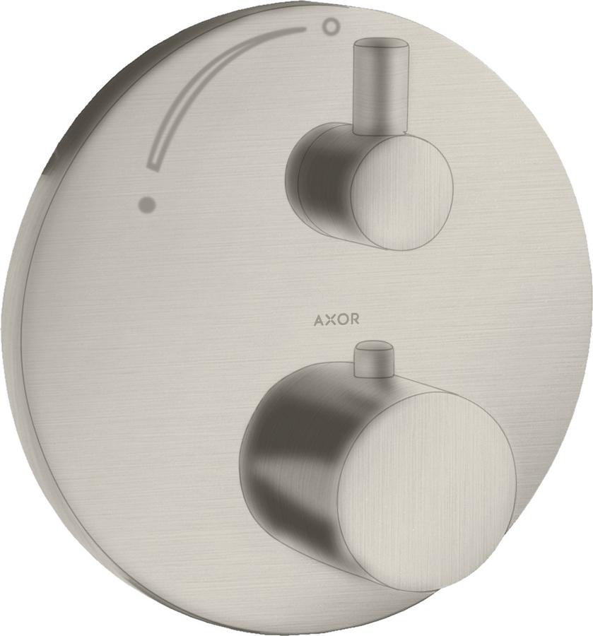 Artikelbild 1 des Artikels „hansgrohe Fertigmontageset Axor Uno UP-THM, m Absperrventil, Edelstahl-Optik Edelstahl Finish“