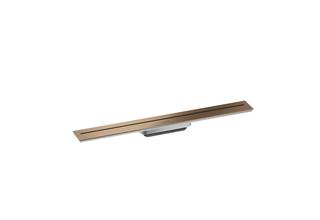 hansgrohe Duschrinne AXOR Drain 700mm, Fertigset, z W, brush. red gol