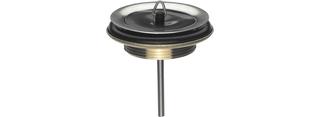 ASW Spülenventil 1 1/2"x80mm, Untert. MS roh, mit Stopfen