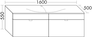 BB Set Aufpreis (SFYB160) rc40System, 500x1600x550, Weiß Velvet