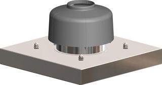 ATEC Abdeckplatte DN 80, 200x200mm, mit Mündungshaube