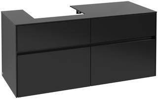 V&B Waschtischunterschrank Collaro 120x54,8x50cm, WT li., bla. matt lacquer
