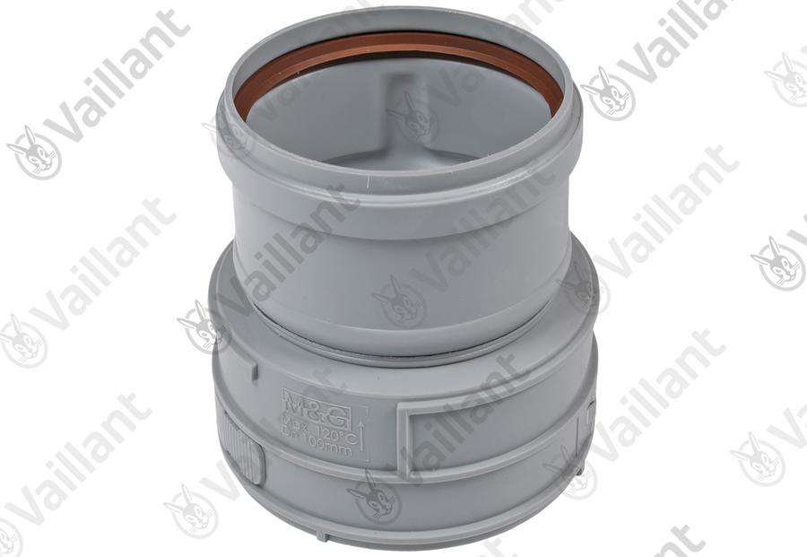 Artikelbild 1 des Artikels „VA Anschlussstück, mit Muffe, DN 100 Vaillant-Nr. 0020018331 “