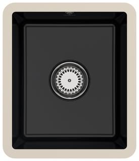 V&B Unterbauspüle Subway 45 SU m Abl.garn, Hand., ebony CeramicPlus