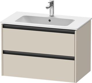 Duravit Waschtisch-Unterschrank Ketho.2 81x48cm, Tau matt, 2 Schub., wandhängend