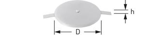 STEDO Stegrosette H = 5mm, D = 52mm, Edelstahl poliert