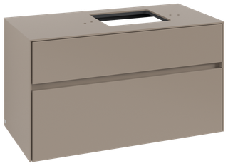 V&B Waschtischunterschrank Collaro 100x54,8x50cm, WT r, LED 7,3 W, Tau