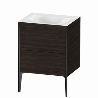 DU WTU XViu/Viu, 2 Ausz, 610x600x480mm o.HL,schw. m/nussb. geb,Rahmen 69 ES Ah.