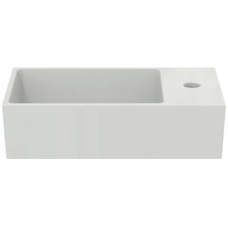 IS Handwaschbecken Extra 45x25x15cm, 1 Hahnl. re, m ÜL, weiß