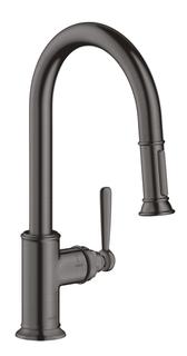 hansgrohe SPT-EHM 180 Axor Montreux mit Ausziehbrause, brushed black chrome