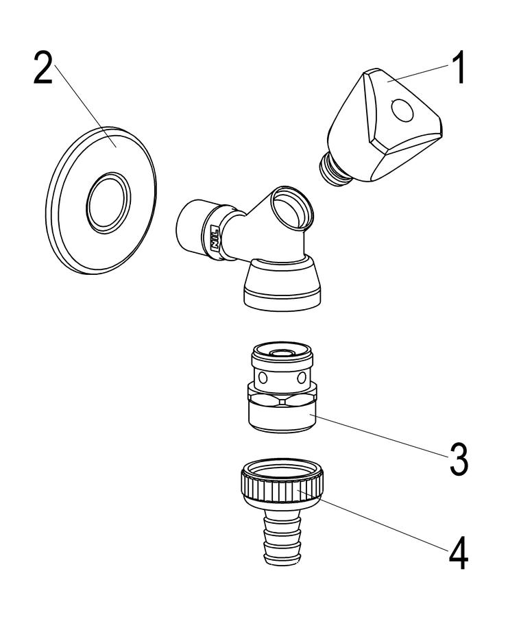 Artikelbild 2 des Artikels „JS GA-Ventil, mit RV + RB mit Dreikantgriff,1/2x3/4, verchr “