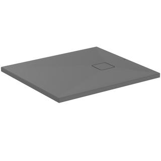 IS Rechteck-Brausewanne Ultra Flat Evo 90x80x3,5cm, gr. ma, Abl an kurzer Seite