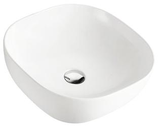 FORMAT Plus Aufsatzwaschtisch SlimRim mattweiß, 42x42 x14cm