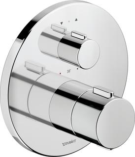 Duravit Fertigmontageset UP-Thermostat, Rosette rund, chrom