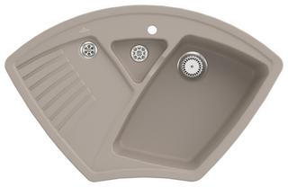 V&B Eckspüle Arena Eck m Abl.garn, Hand., almond CeramicPlus