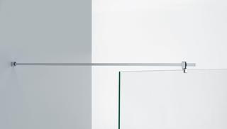 SP Haltestange eckig Glas Wand chrom, 1800mm