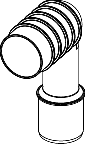 TECE Ablaufbogen DN 50/DN 40, f WT-/Bidet-Mo, WC-Ans-Einh