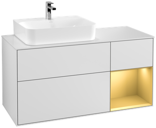 V&B Waschtisch-Unterschrank Finion 120 cm, Abdeckplatte white matt