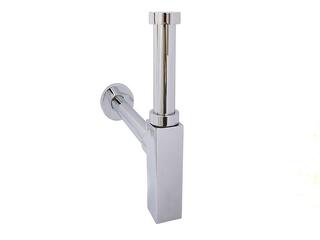 Schlösser Siphon 1744-De Luxe 1 1/4", mit gegossener Tasse, verchromt