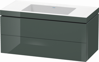 DU WTU L-Cube m. Vero Air 500x1000x480mm o.HL,2 SchKa,Dolomiti Grey hgl. ES Ahorn