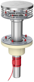 ACO Flachdachabl. Variant-Spin 70 DN70/90Grad/2-tlg. /Kiesf.V2A