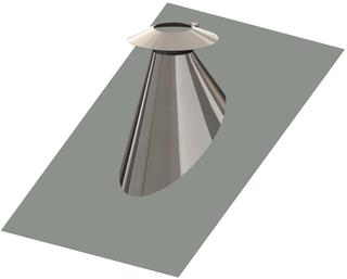 ATEC Dachdurchführung mit Wetterkragen 651x787mm, DN 60/100, 33-45 G, PP, ES bl