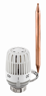 Heimeier Thermostat-Kopf K m Wärmeleitsockel und Spiralfeder, weiß