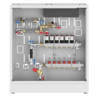Danfoss UnoFloor Metering mit Icon 24V 5 HK, rechts + TW-Zähler-Einbaustrecken