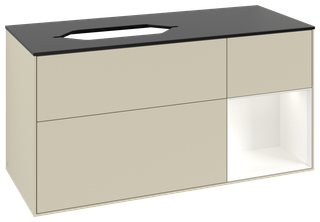 V&B WT-Unterschrank Wandbel. Finion 120x60 cm, Reg re wh. m Lac, si Gr m Lac
