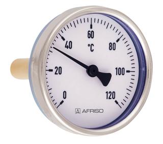 Bimetall-Thermometer BiTh 63 ST axial 0/120 °C, Gehäuse-Ø 63 mm
