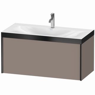 DU WTU XViu/Viu, 1 Ausz, 503x1000x480mm 1 HL, schw. m/ bas. matt,Ra. B2 ES Nussb