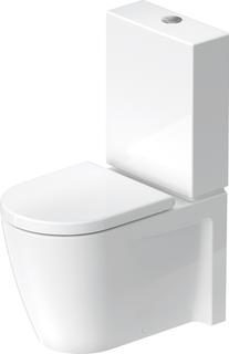 Duravit Stand-Tiefsp.-WC-Kombi Starck 2 37x63cm, 4,5 l, Abg. waag./skr., we WG
