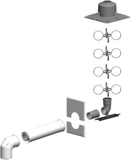 ATEC Schacht-Set PolyClassic PP-Abgassyst./Stahl, we, DN 80/125-DN 80