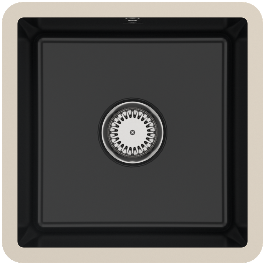 Artikelbild 1 des Artikels „V&B Unterbauspüle Subway 50 SU m Abl.garn, Handbetätigung, pure black mit Ablaufgarnitur, Handbetätigung | pure black“