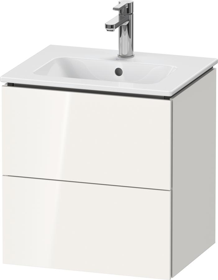 Artikelbild 1 des Artikels „Duravit WT-Unterschrank Compact L-Cube 52x42,1x55cm, 2 Schub., wandh, we. hgl weiß Hochglanz“