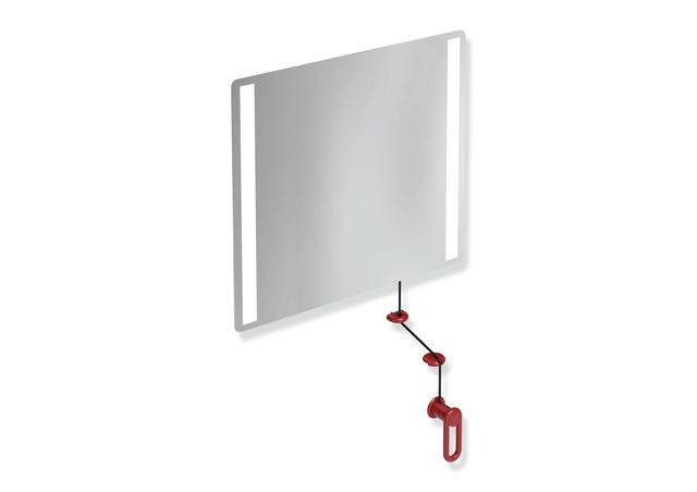 Artikelbild 1 des Artikels „HEWI Kipp-Lichtspiegel LED 801 basic 600x540x6mm, rubinrot rubinrot“