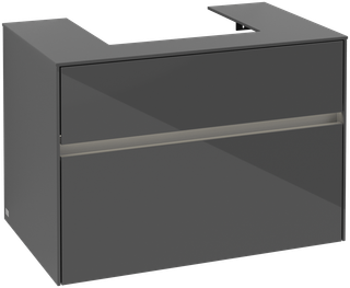 V&B Waschtischunterschrank Collaro 80x54,8x50cm, WT mi, LED 5,7 W, glo Gr