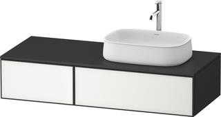Duravit Waschtisch-Unterschrank Zencha 130x55cm, B R, Gl. w/grap matt, Nussb re